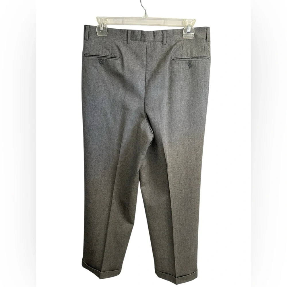 Men’s Vintage Bernard Zins Paris Pleated & Cuffed wool dress pants Size 36